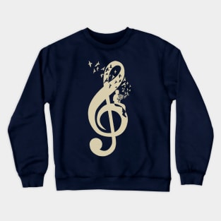 Treble Clef -  Music French Horn - Vintage Crewneck Sweatshirt